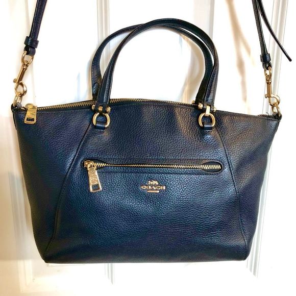 Coach Handbags - COACH - Prairie Satchel/Crossbody in Blue Pebbled Leather. BEAUTIFUL CONDITION!